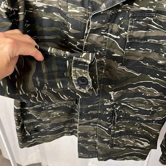 CURRENT/ELLIOT Fatigue Army Jacket Pockets, Size L - Picture 8 of 12